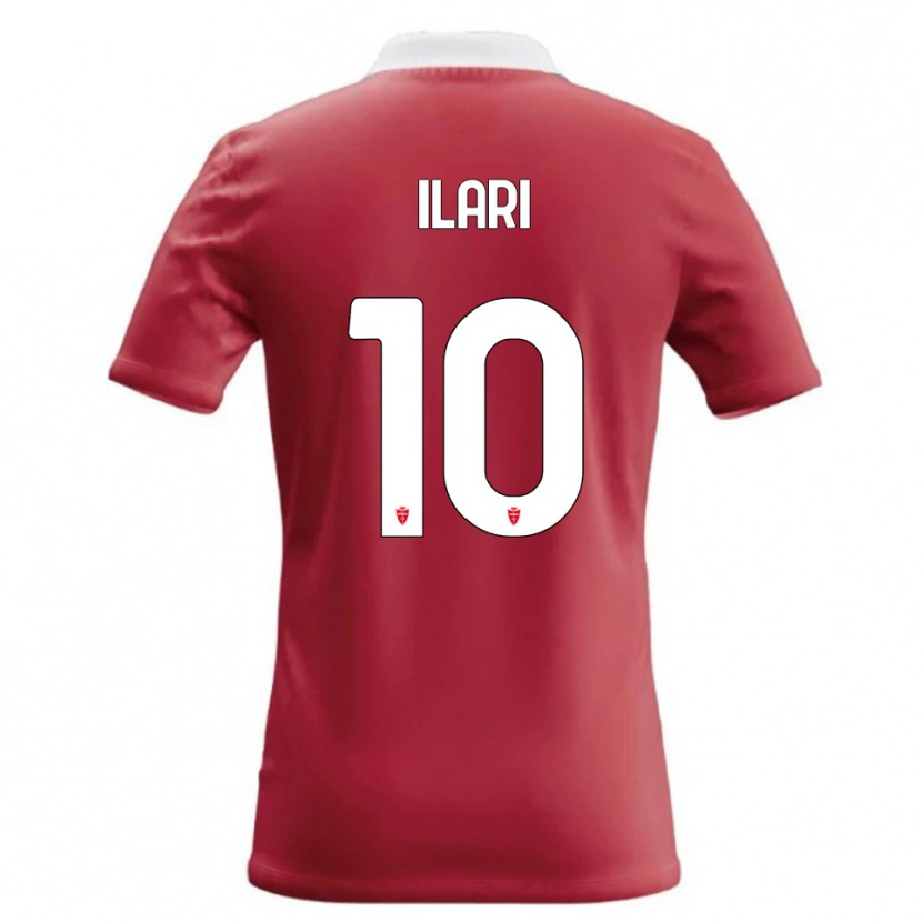 Danxen Dámské Mario Ilari #10 Červená Bílá Domů Hráčské Dresy 2026/27 Dres