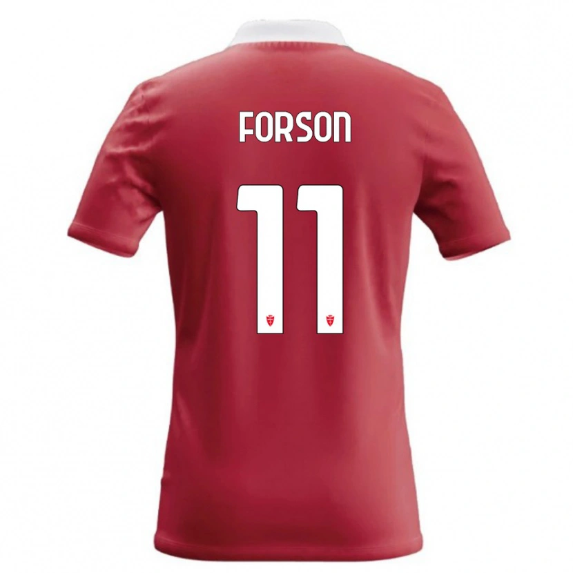 Danxen Dámské Omari Forson #11 Červená Bílá Domů Hráčské Dresy 2026/27 Dres