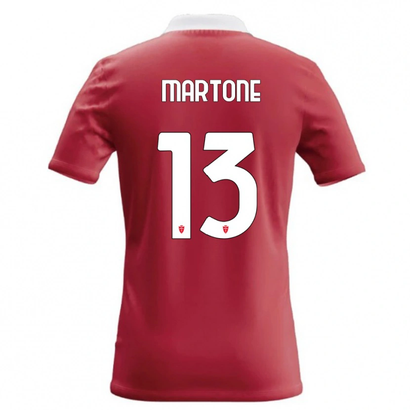 Danxen Dámské Giuseppe Martone #13 Červená Bílá Domů Hráčské Dresy 2026/27 Dres