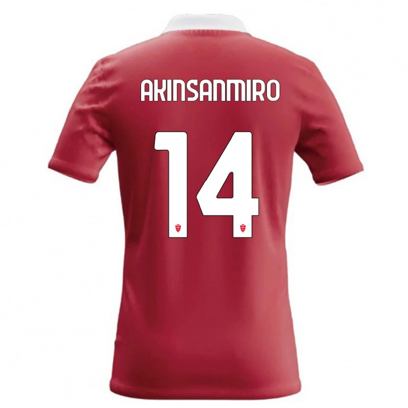 Danxen Dámské Ebenezer Akinsanmiro #14 Červená Bílá Domů Hráčské Dresy 2026/27 Dres