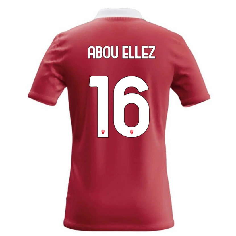 Danxen Dámské Amir Abou Elezz #16 Červená Bílá Domů Hráčské Dresy 2026/27 Dres