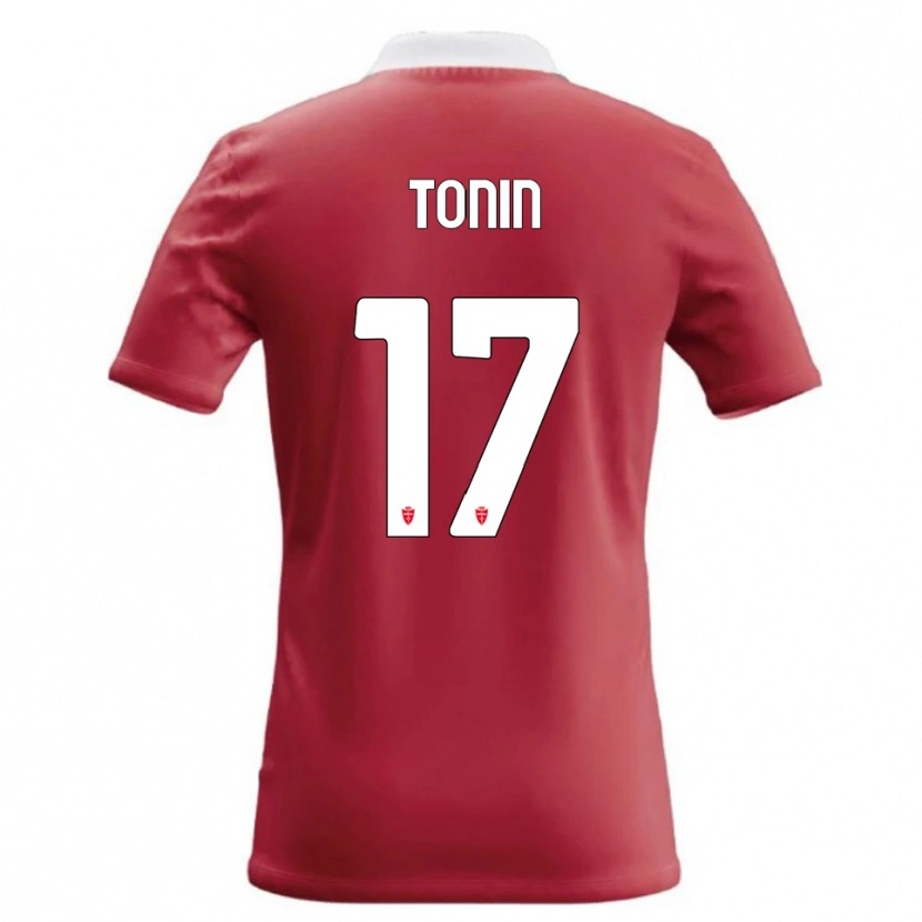 Danxen Dámské Andrea Tonin #17 Červená Bílá Domů Hráčské Dresy 2026/27 Dres