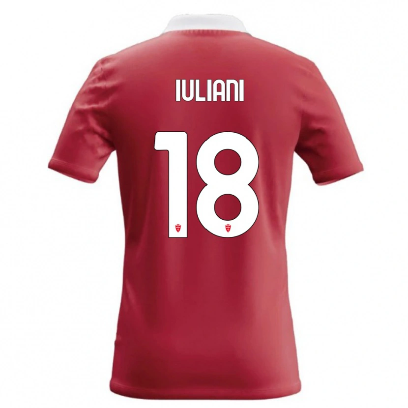 Danxen Dámské Giacomo Iuliani #18 Červená Bílá Domů Hráčské Dresy 2026/27 Dres