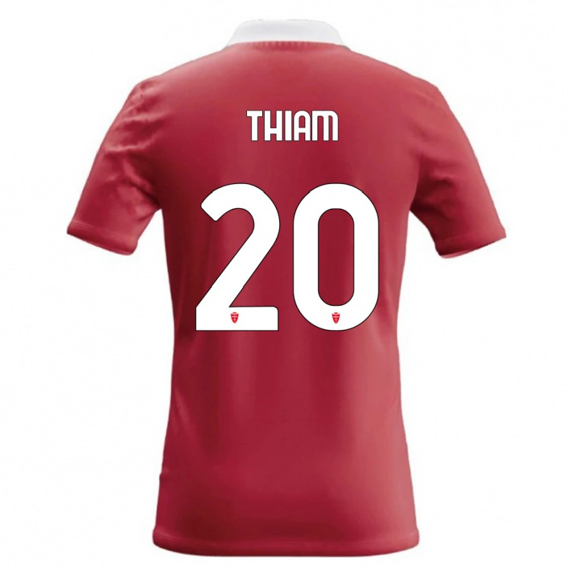 Danxen Dámské Demba Thiam #20 Červená Bílá Domů Hráčské Dresy 2026/27 Dres
