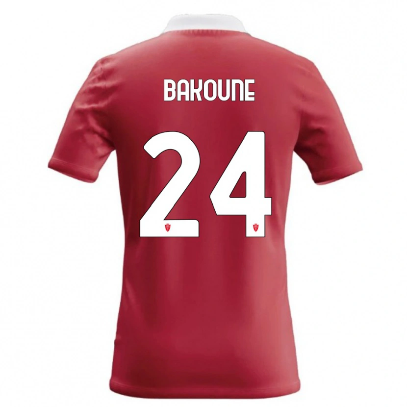 Danxen Dámské Adam Bakoune #24 Červená Bílá Domů Hráčské Dresy 2026/27 Dres
