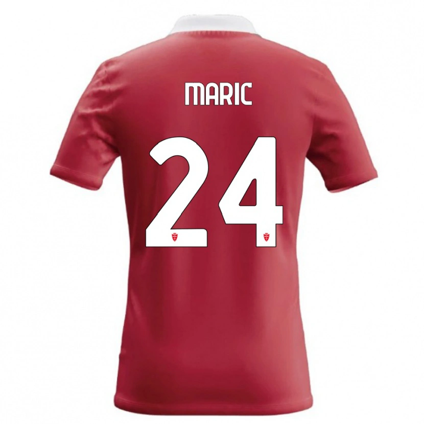Danxen Dámské Mirko Maric #24 Červená Bílá Domů Hráčské Dresy 2026/27 Dres