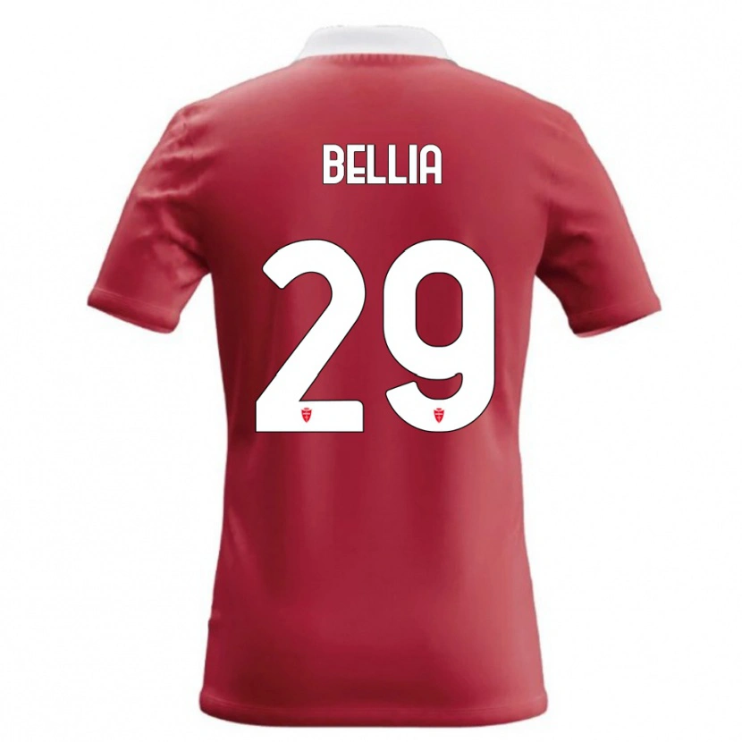 Danxen Dámské Edoardo Bellia #29 Červená Bílá Domů Hráčské Dresy 2026/27 Dres