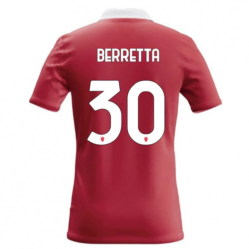 Danxen Dámské Alessandro Berretta #30 Červená Bílá Domů Hráčské Dresy 2026/27 Dres