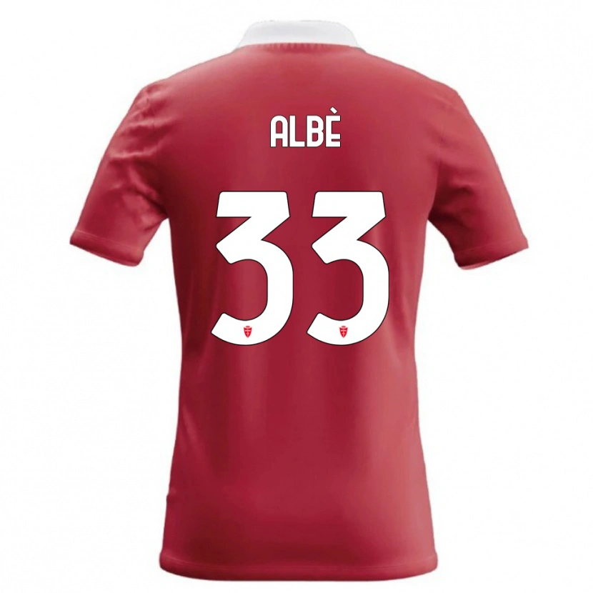 Danxen Dámské Simone Albè #33 Červená Bílá Domů Hráčské Dresy 2026/27 Dres