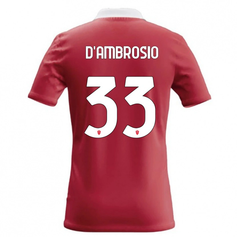 Danxen Dámské Danilo D'ambrosio #33 Červená Bílá Domů Hráčské Dresy 2026/27 Dres