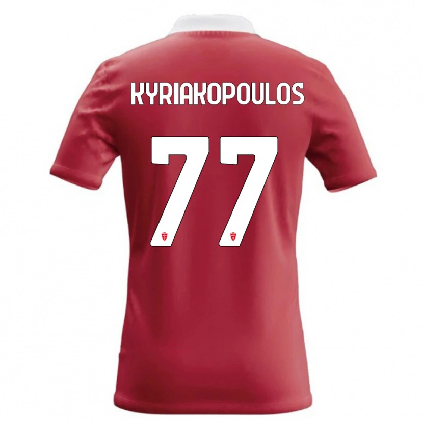 Danxen Dámské Georgios Kyriakopoulos #77 Červená Bílá Domů Hráčské Dresy 2026/27 Dres