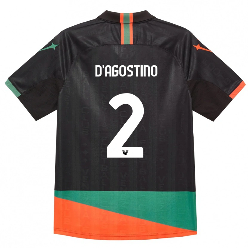Danxen Dámské Nicolò D'agostino #2 Černá Oranžová Zelená Domů Hráčské Dresy 2026/27 Dres