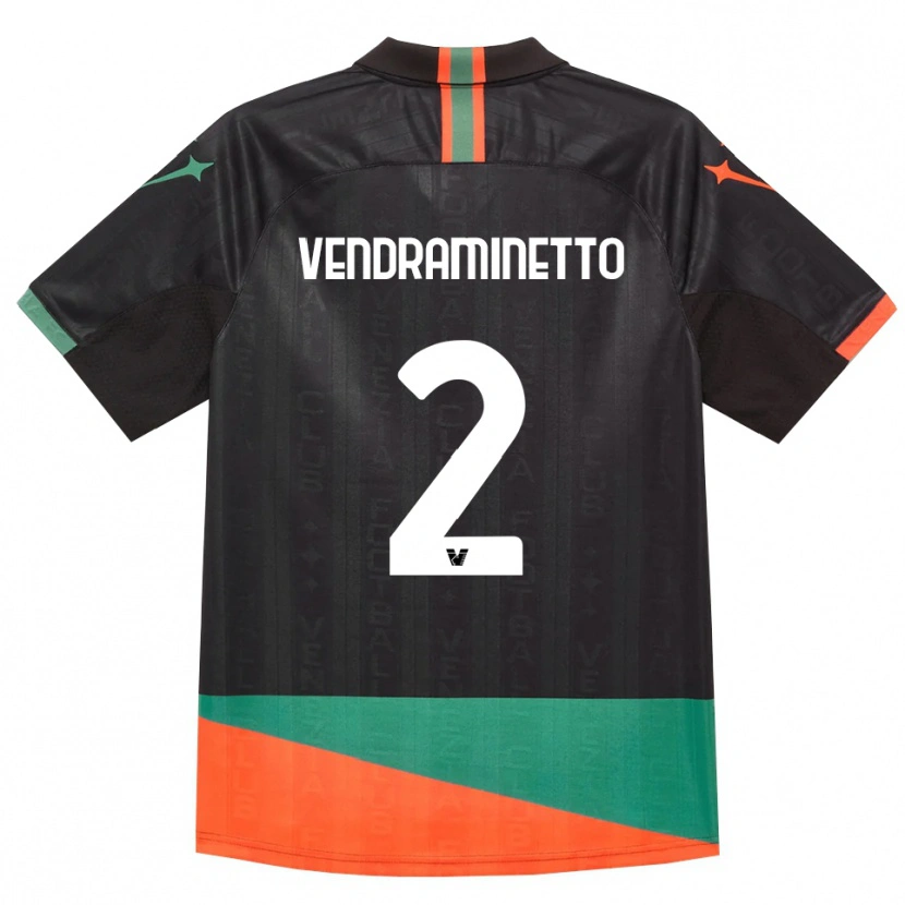 Danxen Dámské Andrea Vendraminetto #2 Černá Oranžová Zelená Domů Hráčské Dresy 2026/27 Dres