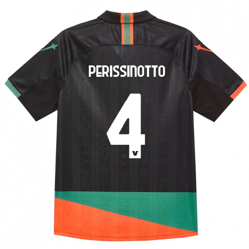 Danxen Dámské Nicolò Perissinotto #4 Černá Oranžová Zelená Domů Hráčské Dresy 2026/27 Dres