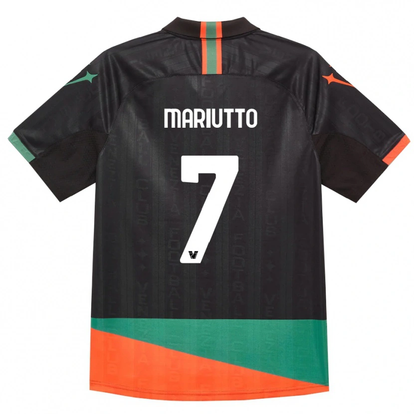Danxen Dámské Francesco Mariutto #7 Černá Oranžová Zelená Domů Hráčské Dresy 2026/27 Dres