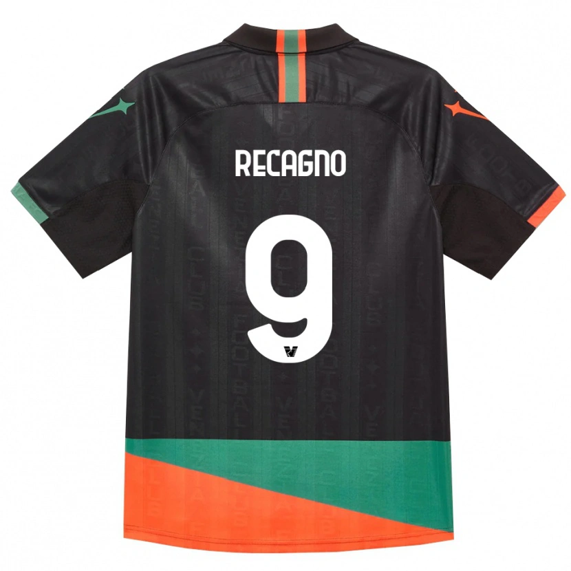 Danxen Dámské Francesco Recagno #9 Černá Oranžová Zelená Domů Hráčské Dresy 2026/27 Dres