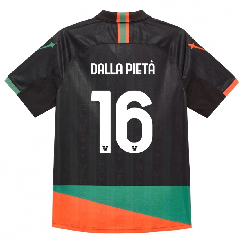 Danxen Dámské Leonardo Dalla Pietà #16 Černá Oranžová Zelená Domů Hráčské Dresy 2026/27 Dres