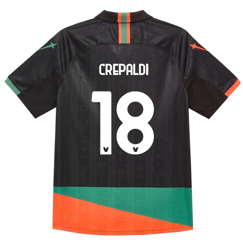 Danxen Dámské Nicolò Crepaldi #18 Černá Oranžová Zelená Domů Hráčské Dresy 2026/27 Dres