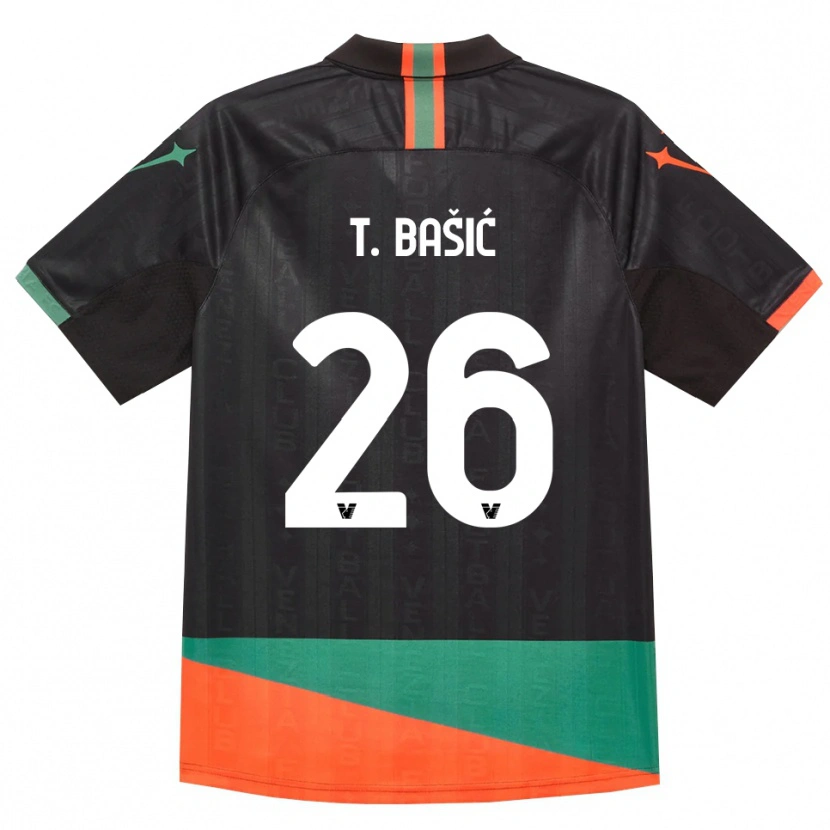 Danxen Dámské Toma Bašić #26 Černá Oranžová Zelená Domů Hráčské Dresy 2026/27 Dres
