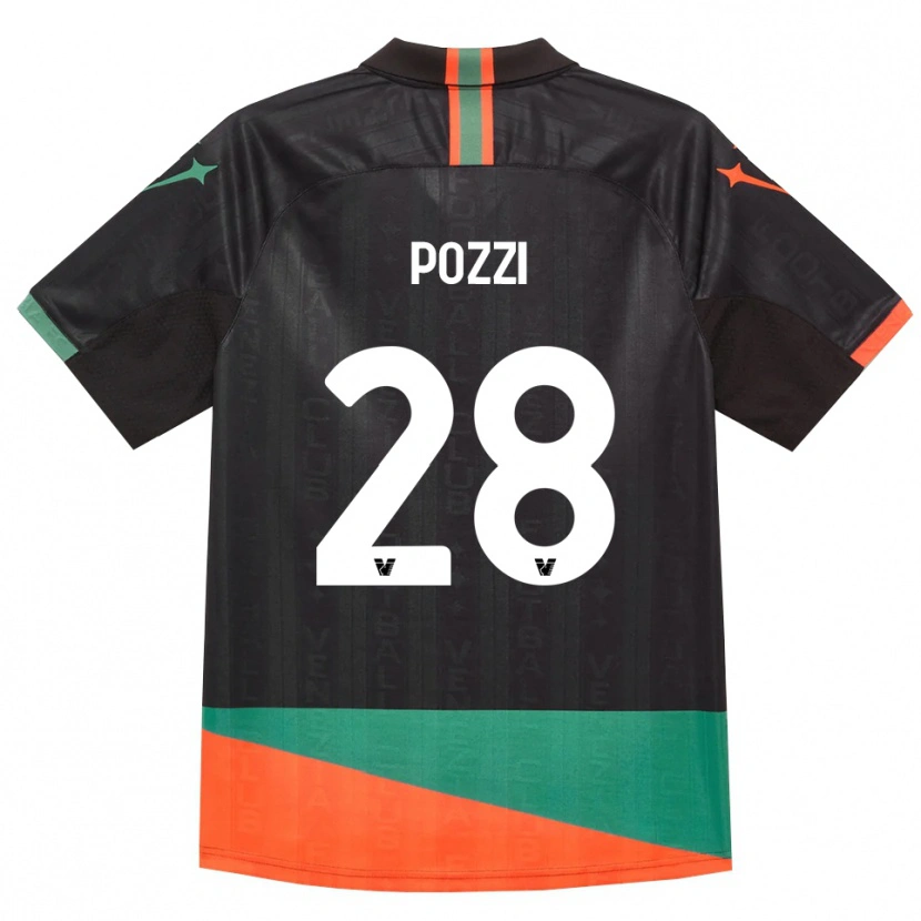 Danxen Dámské Alessio Pozzi #28 Černá Oranžová Zelená Domů Hráčské Dresy 2026/27 Dres
