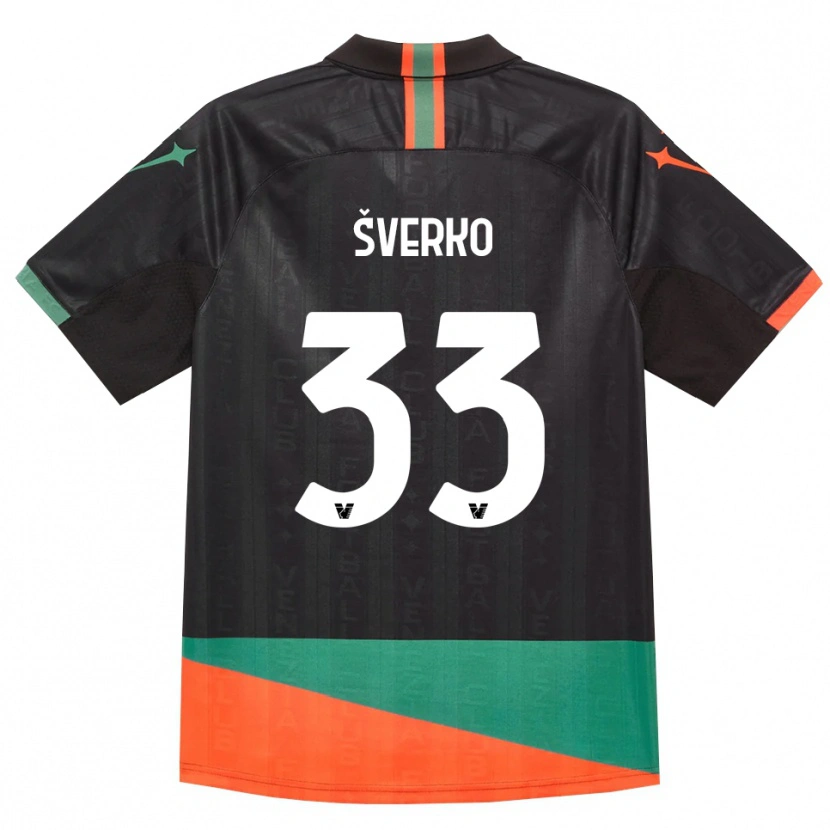Danxen Dámské Marin Šverko #33 Černá Oranžová Zelená Domů Hráčské Dresy 2026/27 Dres