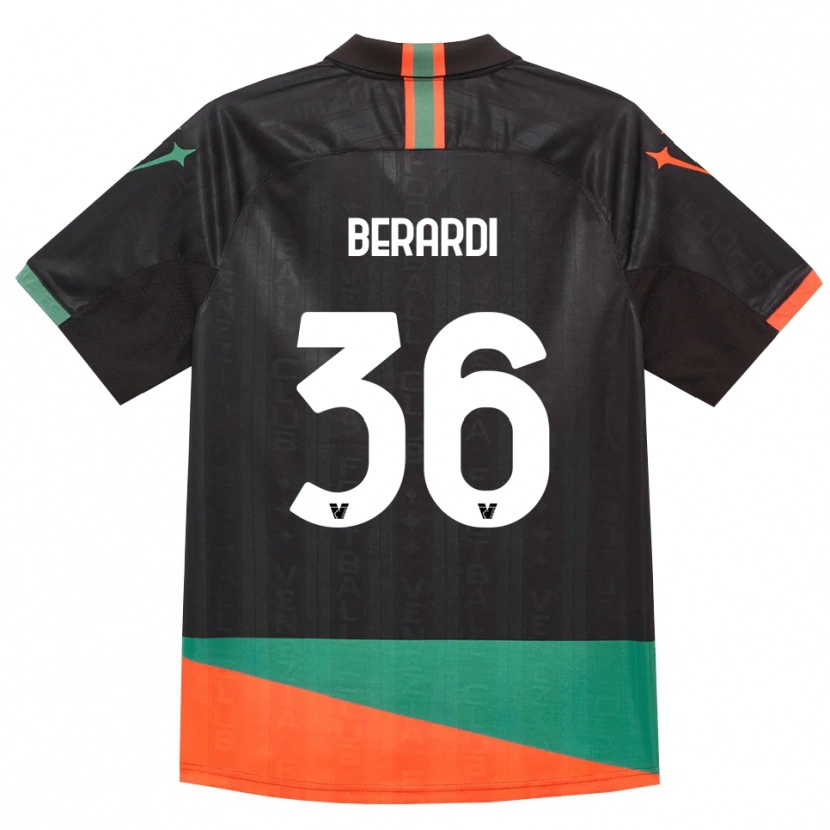 Danxen Dámské Lorenzo Berardi #36 Černá Oranžová Zelená Domů Hráčské Dresy 2026/27 Dres