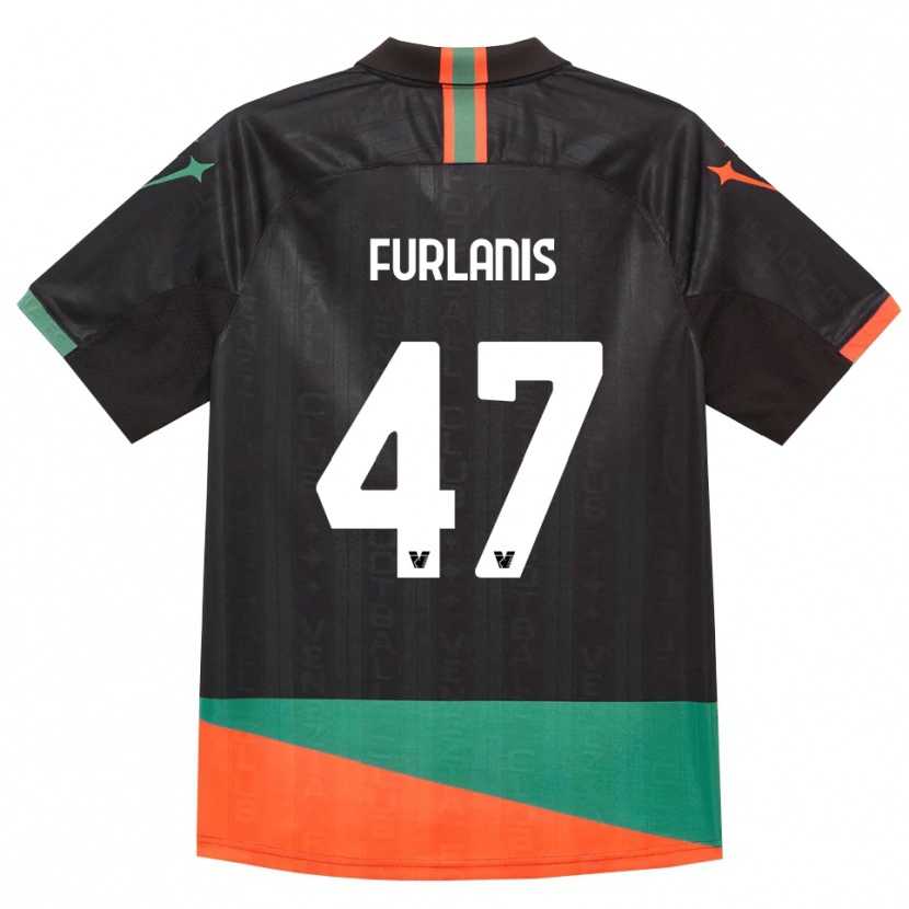 Danxen Dámské Giorgia Furlanis #47 Černá Oranžová Zelená Domů Hráčské Dresy 2026/27 Dres