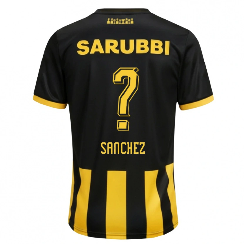 Danxen Dámské Juan Sanchez #0 Černá Žlutá Domů Hráčské Dresy 2026/27 Dres