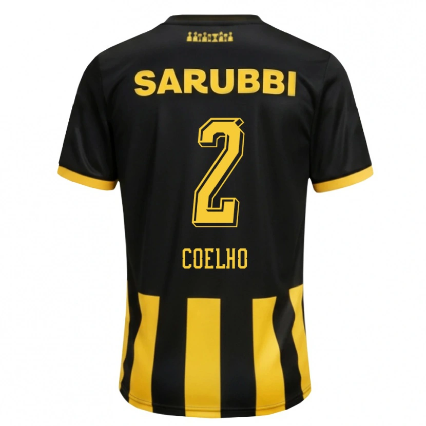 Danxen Dámské Léo Coelho #2 Černá Žlutá Domů Hráčské Dresy 2026/27 Dres