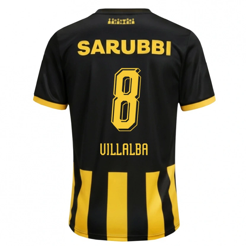 Danxen Dámské Héctor Villalba #8 Černá Žlutá Domů Hráčské Dresy 2026/27 Dres