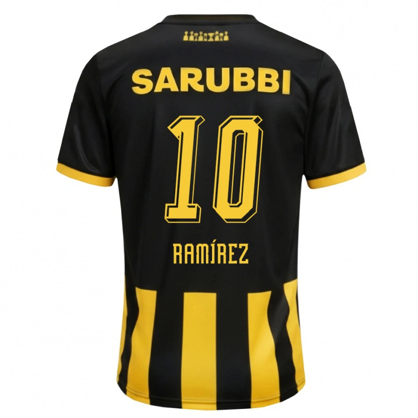 Danxen Dámské Gastón Ramírez #10 Černá Žlutá Domů Hráčské Dresy 2026/27 Dres