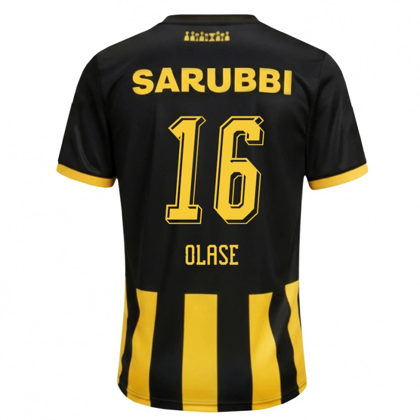 Danxen Dámské Tomás Olase #16 Černá Žlutá Domů Hráčské Dresy 2026/27 Dres