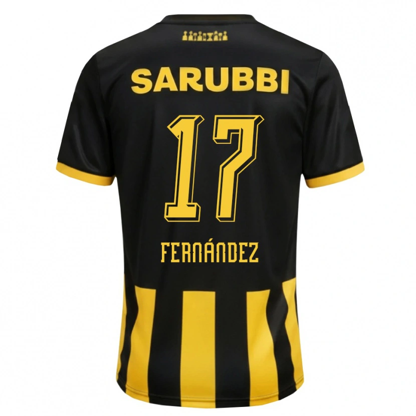 Danxen Dámské Ezequiel Fernández #17 Černá Žlutá Domů Hráčské Dresy 2026/27 Dres