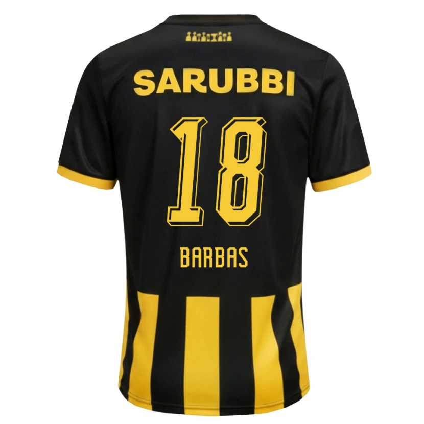 Danxen Dámské Germán Barbas #18 Černá Žlutá Domů Hráčské Dresy 2026/27 Dres