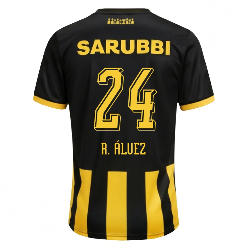 Danxen Dámské Rodrigo Álvez #24 Černá Žlutá Domů Hráčské Dresy 2026/27 Dres