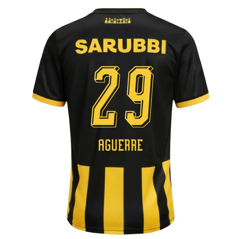Danxen Dámské Washington Aguerre #29 Černá Žlutá Domů Hráčské Dresy 2026/27 Dres