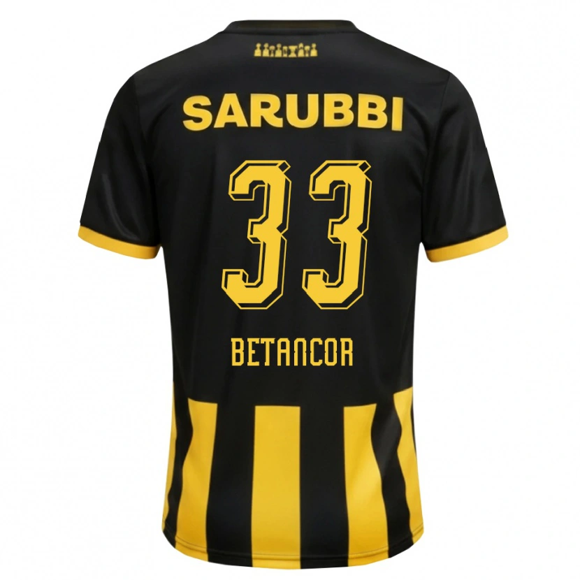 Danxen Dámské Bruno Betancor #33 Černá Žlutá Domů Hráčské Dresy 2026/27 Dres