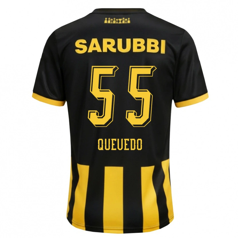 Danxen Dámské Juan Quevedo #55 Černá Žlutá Domů Hráčské Dresy 2026/27 Dres