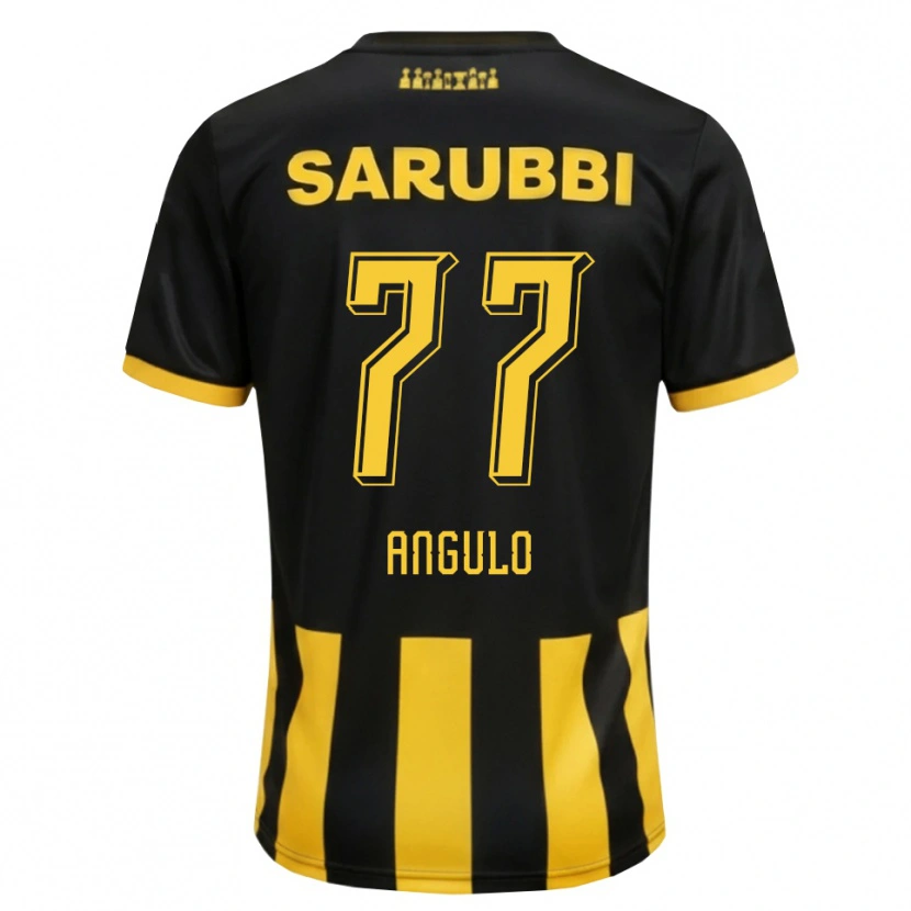 Danxen Dámské Luis Angulo #77 Černá Žlutá Domů Hráčské Dresy 2026/27 Dres