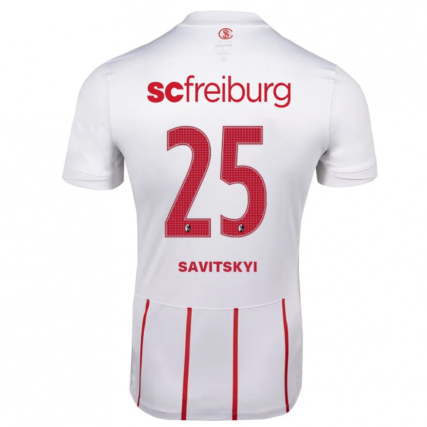 Danxen Dámské Kiril Savitskyi #25 Bílá Červená Žlutá Daleko Hráčské Dresy 2026/27 Dres