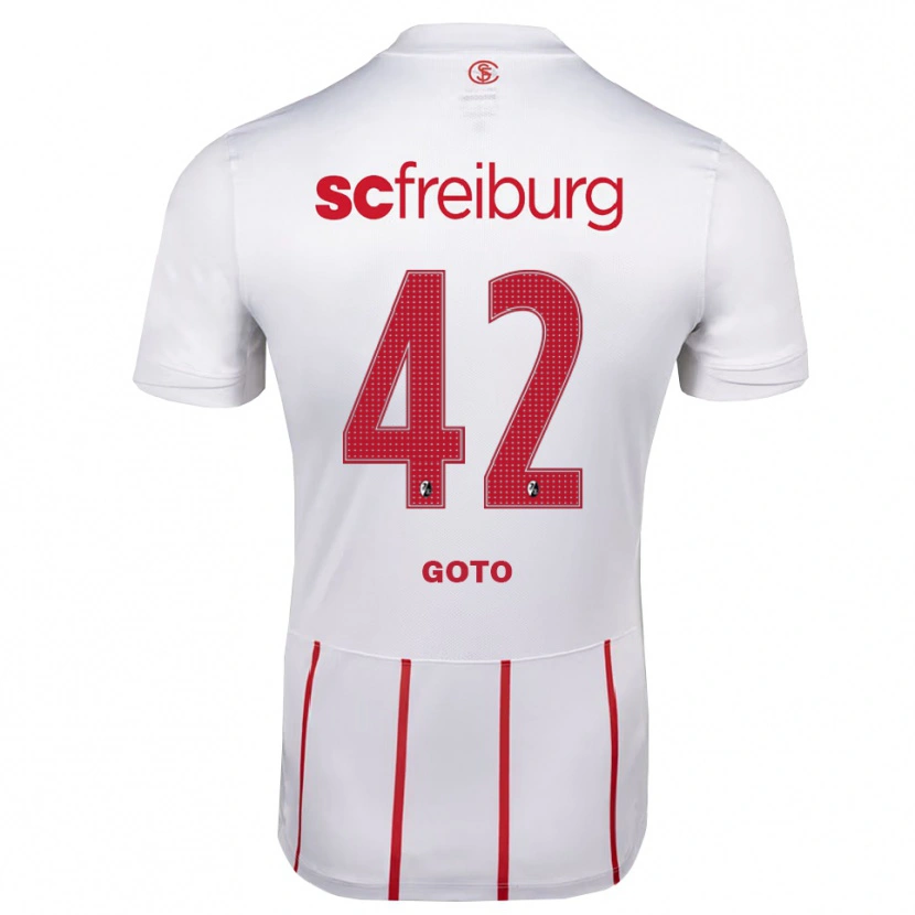 Danxen Dámské Keisuke Goto #42 Bílá Červená Žlutá Daleko Hráčské Dresy 2026/27 Dres