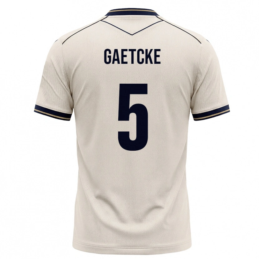 Danxen Dámské Magnus Gaetcke #5 Bílá Modrá S Nádechem Daleko Hráčské Dresy 2026/27 Dres