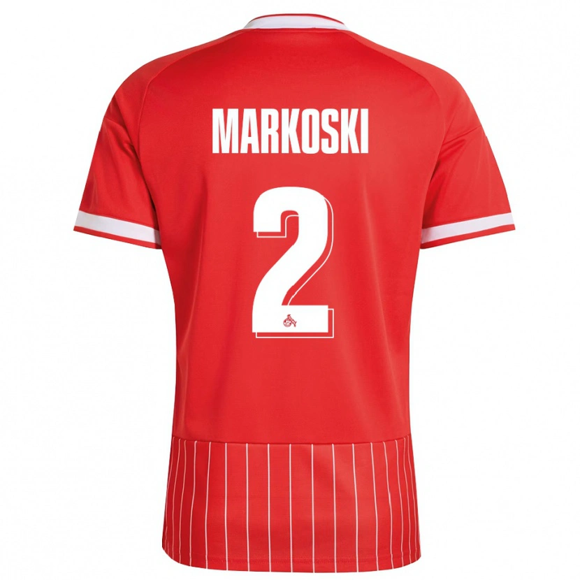 Danxen Dámské Kristian Markoski #2 Červená Bílá Zelená Daleko Hráčské Dresy 2026/27 Dres