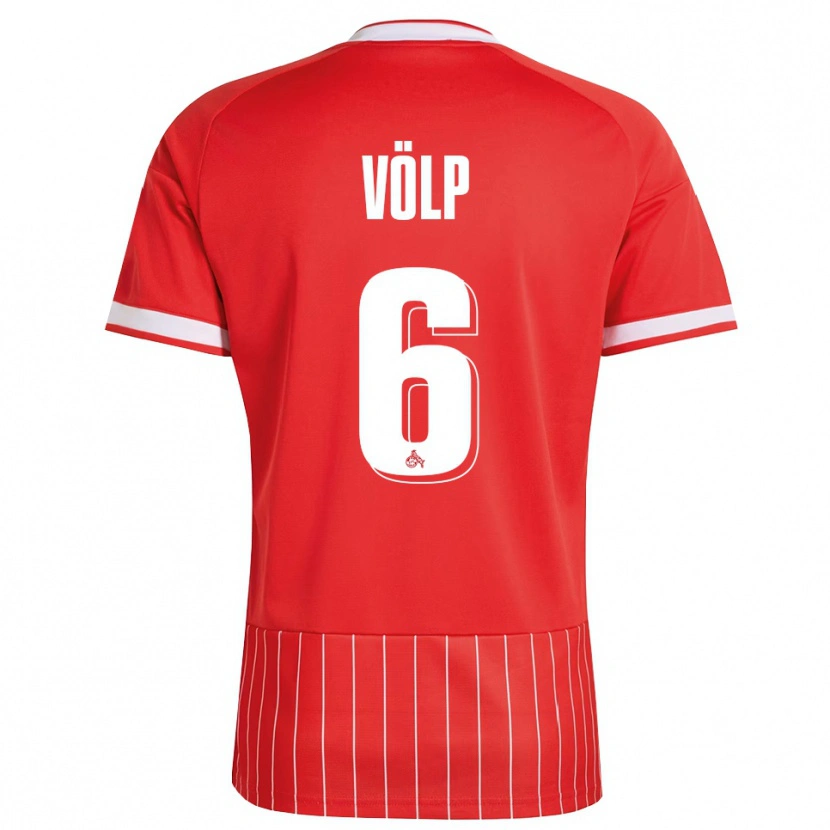 Danxen Dámské Lennard Völp #6 Červená Bílá Zelená Daleko Hráčské Dresy 2026/27 Dres