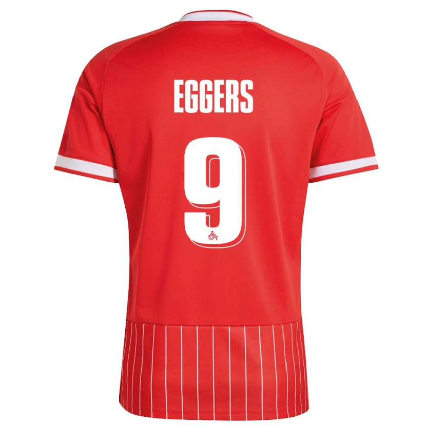 Danxen Dámské Milian Eggers #9 Červená Bílá Zelená Daleko Hráčské Dresy 2026/27 Dres