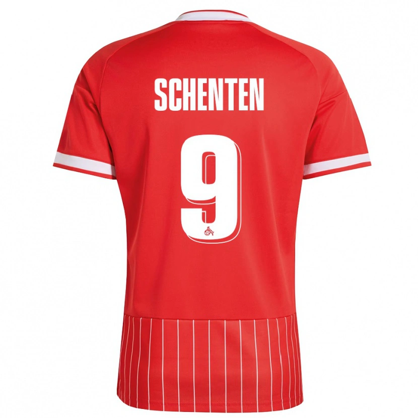 Danxen Dámské Fynn Schenten #9 Červená Bílá Zelená Daleko Hráčské Dresy 2026/27 Dres