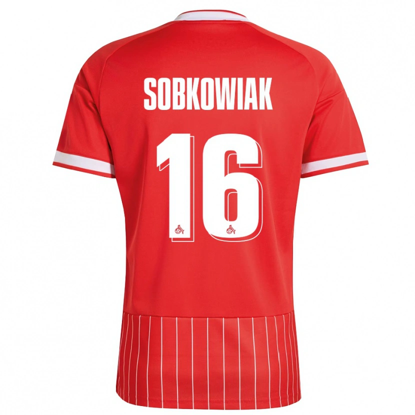 Danxen Dámské Jannis Sobkowiak #16 Červená Bílá Zelená Daleko Hráčské Dresy 2026/27 Dres