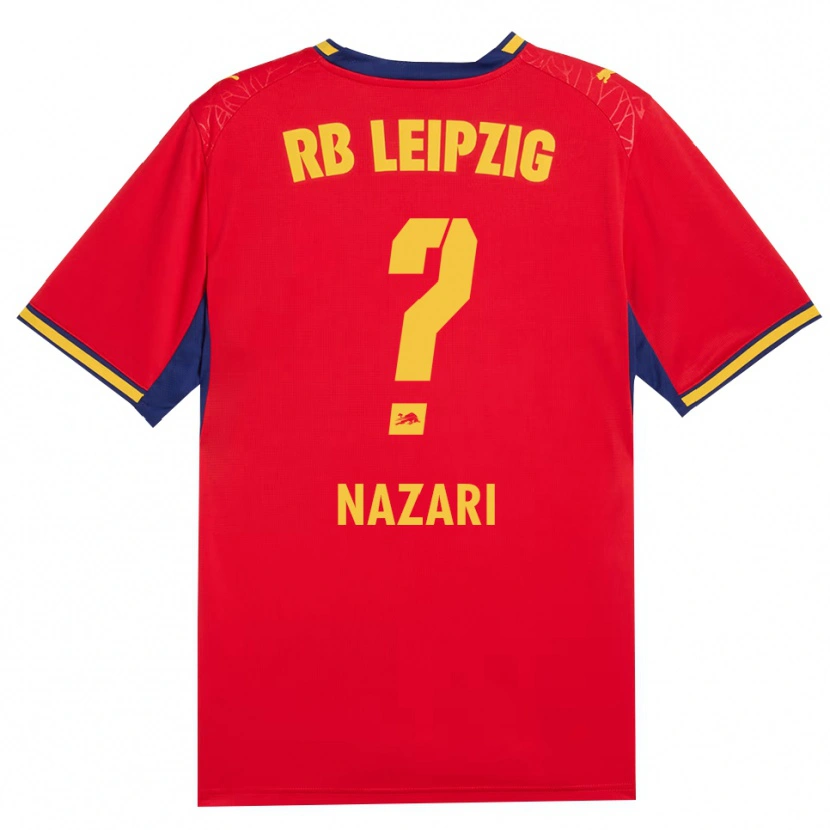 Danxen Dámské Alireza Nazari #0 Červená Žlutá Královská Modř Daleko Hráčské Dresy 2026/27 Dres