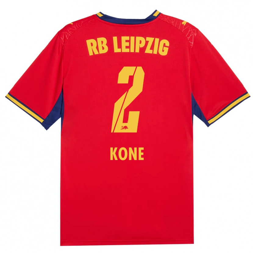 Danxen Dámské Abdoul Koné #2 Červená Žlutá Královská Modř Daleko Hráčské Dresy 2026/27 Dres