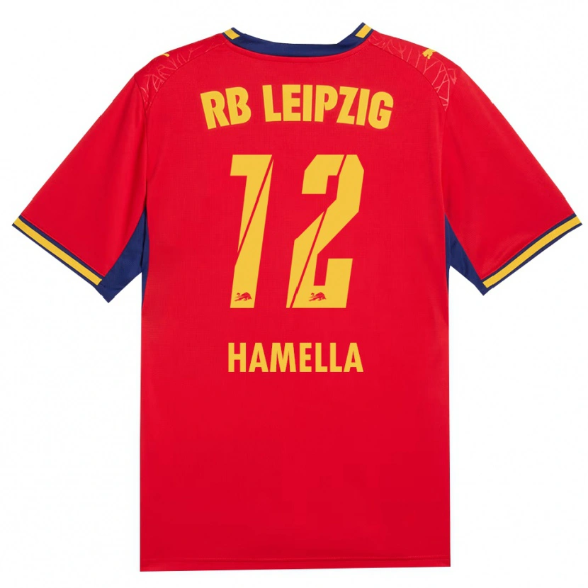Danxen Dámské Karl Hamella #12 Červená Žlutá Královská Modř Daleko Hráčské Dresy 2026/27 Dres